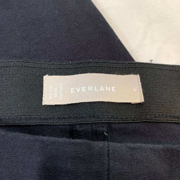 Everlane elastic waist side zipper black ankle casual stretch career dress pants - Picture 8 of 12